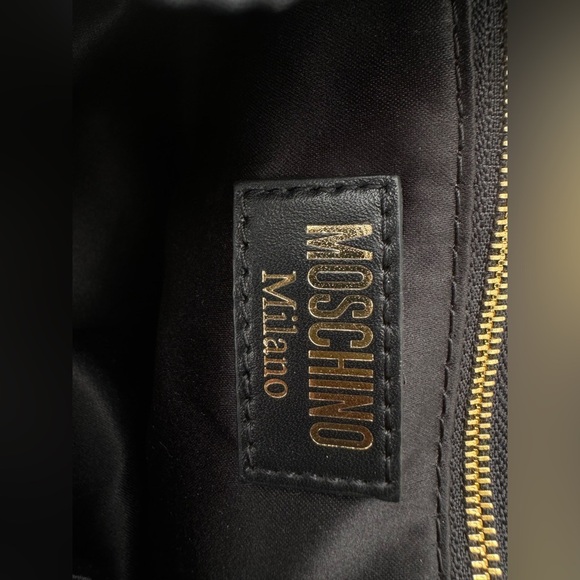 Moschino Couture Black Nylon Leather Gold Chain Backpack main image 3